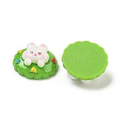 Weihnachtshasen Motiv opake Decoden Cabochons aus Kunstharz&nbsp;CRES-B022-04C