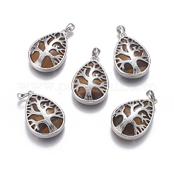 Природных тигровый глаз подвески&nbsp;G-XCP0001-40