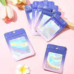 60 шт. 5 стиля прямоугольные блестящие голографические ПВХ пакеты с застежкой-молнией ABAG-FS0001-14A
