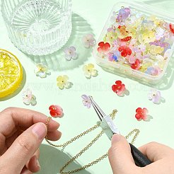 80 шт. 8-х цветные градиентные стеклянные подвески&nbsp;PALLOY-CJ00067