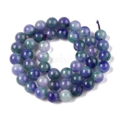 Gefärbt natürlichen weißen Jade Perlen Stränge&nbsp;G-T138-8mm-210-11
