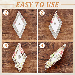 Шаблоны для квилтинга из бумаги с ромбами AJEW-WH0473-41