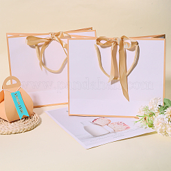 Прямоугольные бумажные подарочные пакеты ABAG-WH0038-67B