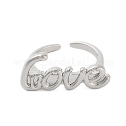 Anillos de puño abiertos Bass Love para mujer&nbsp;RJEW-U012-01P