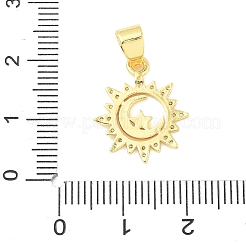 Ottone micro spianare pendenti zirconi&nbsp;KK-D357-16E-G