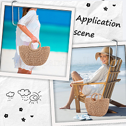 Бохо женская соломенная вязаная сумка AJEW-WH0348-19