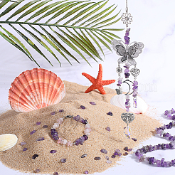 4 нити бусин из натурального аметиста G-SC0002-67