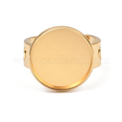 Componenti per anello a polsino in acciaio inossidabile 304 a forma di cuore cavo&nbsp;SA-CBA82C8-02E-G