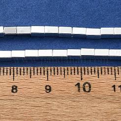 Гальванические нити из синтетических немагнитных гематитовых бусин&nbsp;G-I360-Y01-04