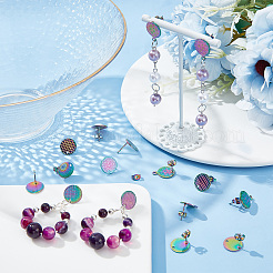 40 шт. 5 шт. фурнитура для сережек-гвоздиков из нержавеющей стали 304 STAS-DC0011-79