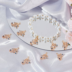 10шт латунные подвески из кубического циркония&nbsp;KK-BBC0004-42