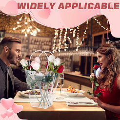 Трапециевидные полипропиленовые подарочные пакеты ко Дню святого Валентина ABAG-WH0040-10A