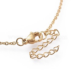 Colliers en laiton avec pendentif avec zircone cubique de micro pave&nbsp;NJEW-F271-02