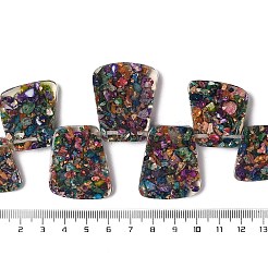 Окрашенная натуральная императорская яшма с нитями смоляных бусин G-Q017--E05-01F