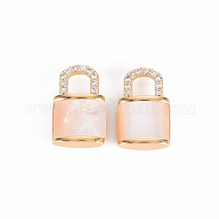 Латунные микропаве прозрачные кубические циркониевые подвески KK-T062-159G-NF