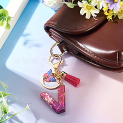 Porte-clés papillon en résine et alliage&nbsp;KEYC-TADJ0002-02G-V