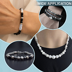 100 шт. 10 стиля 201 нержавеющая сталь рифленые европейские бусины STAS-ME0001-73