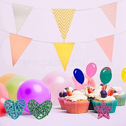 11шт плетеные украшения из ротанга AJEW-CJ0001-21