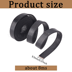 Плоский шнур из искусственной кожи длиной 1 м. WL-WH0004-10