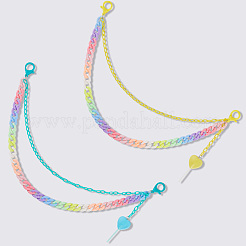 2 шт. двухцветные акриловые двухслойные цепные ремни AJEW-GF0011-19B