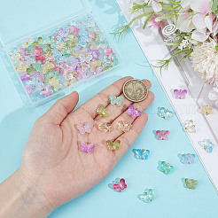 108шт 9 цвета прозрачные стеклянные подвески PALLOY-GO00074