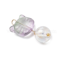 7шт 7 цвета стеклянные подвески&nbsp;PALLOY-JF04244-02