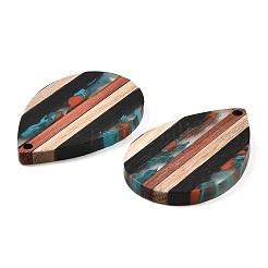 Подвески из прозрачной смолы и ореха RESI-E050-02