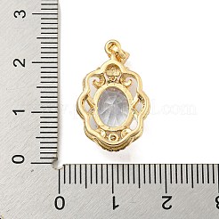 Латунные микропаве прозрачные подвески с фианитом X-KK-P263-26KCG-03