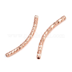 Латунные текстурированные изогнутые трубчатые бусины KK-I352-08RG