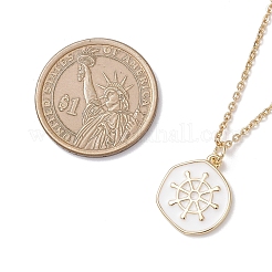 Ожерелья-цепочки с подвеской Ocean Summer из нержавеющей стали 304 NJEW-JN05543