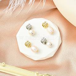 4 шт. подвески из латуни с микропаве&nbsp;KK-CJ0002-71