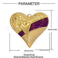 Подвески из нержавеющей стали 304 с эмалью&nbsp;STAS-OY004-69G