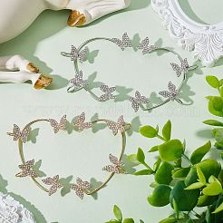 4 шт. 4 стиля серьги-каффы с подвеской в виде бабочки из кристаллов и страз EJEW-SC0001-27