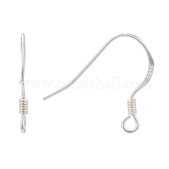 925スターリングシルバーピアスフック  スタンプ925個付き  銀  15x18x1.3mm  穴：1.5mm  24ゲージ  ピン：0.5mm&nbsp;X-STER-K167-049B-S