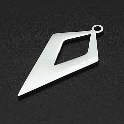 Подвески из нержавеющей стали 201 с открытой задней частью и безелем&nbsp;STAS-R111-LA067-30