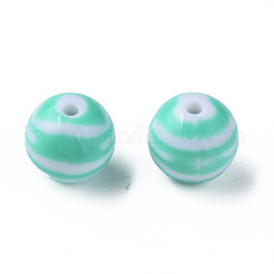 Непрозрачные полосатые акриловые бусины MACR-S373-27B-07