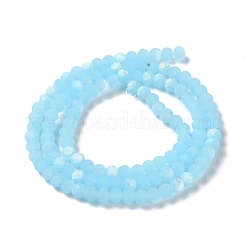 Abalorios de vidrio jade de imitación hebras&nbsp;EGLA-A034-J4mm-MB06