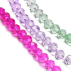 Brins de perles de verre peints transparents&nbsp;X1-DGLA-A034-T3mm-A06
