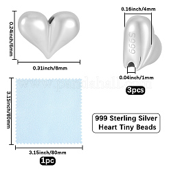 3 Stück 925 Sterlingsilberperlen&nbsp;STER-BBC0009-53
