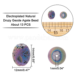 Гальванические природные друзы геодез агат из бисера G-AR0003-29