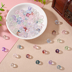 90 шт. 9-х цветные прозрачные стеклянные бусины GLAA-TA0003-33