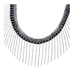 2 ярд полиэфирной кружевной ленты с кисточками OCOR-PH0006-48B