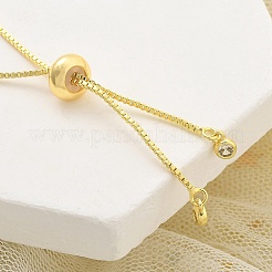 Латунные браслеты-слайдеры с микропаве из кубического циркония для женщин&nbsp;LS-BJEW-S158-08G-02