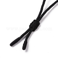 Collier pendentif noeud de marin en améthyste naturelle réglable avec cordon en nylon pour femme&nbsp;NJEW-L171-02D
