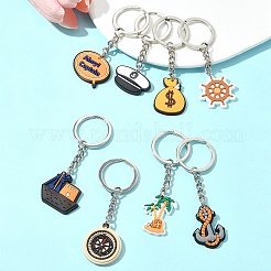 8шт 8 стиля мультяшный ПВХ брелок-подвеска KEYC-FS0001-07