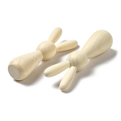 Пасхальные незавершенные украшения из деревянного кролика DJEW-Z004-01