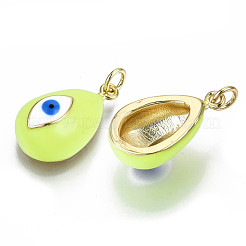 Настоящие позолоченные кулоны из латуни с эмалью 16k&nbsp;KK-S061-78-NR