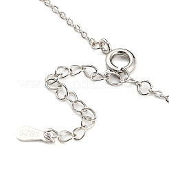 Collana con pendente magnetico con anello twist pieghevole e zirconi cubici&nbsp;NJEW-F316-03P