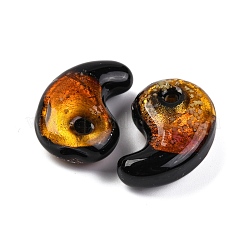 Светящиеся бусины лэмпворк ручной работы из серебряной фольги LAMP-F022-05E