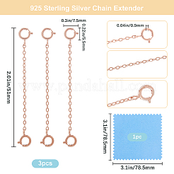 3 шт. удлинитель цепи из стерлингового серебра STER-BBC0006-76RG